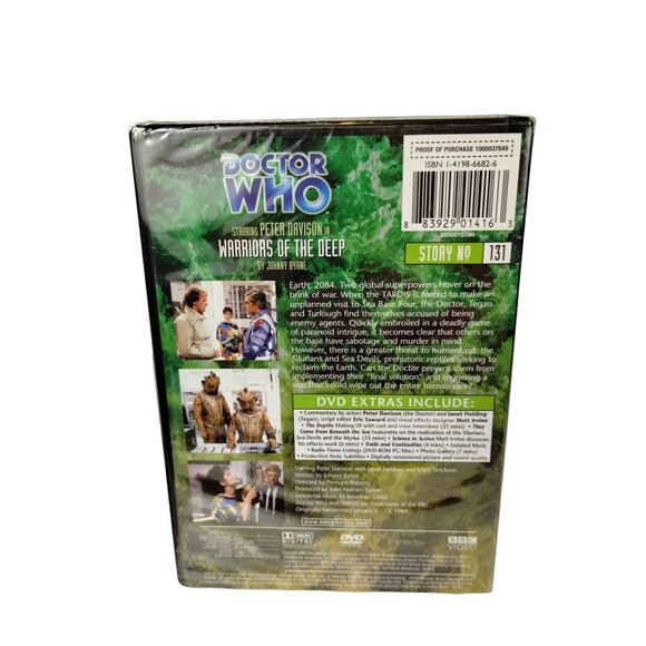 Doctor Who Warriors of the Deep Episode 131 Peter Davidson Fifth Doctor BBC Vide - Picture 3 of 4